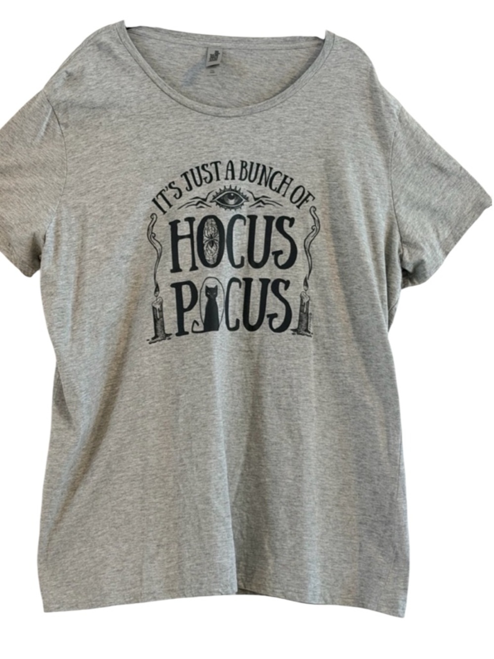 Gray 'Hocus Pocus' Short-Sleeve Graphic Tee Size 1X